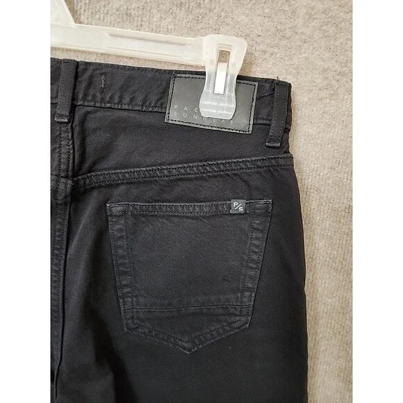 PacSun Straight Leg Jeans Mens 30x30 Black Button Fly Cotton Non Stretch NEW - Picture 5 of 10